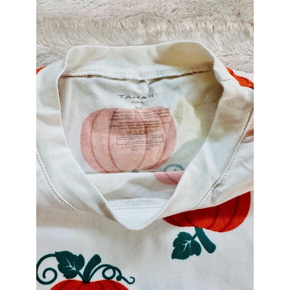 TAHARI girl 3 piece pumpkin pajama set size 5/5 - Picture 3 of 10